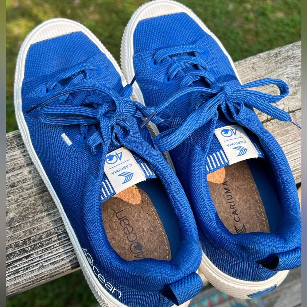 4Ocean Cariuma IBI Limited Edition Collab, Mesh Blue Low Sneaker EUC. Soft